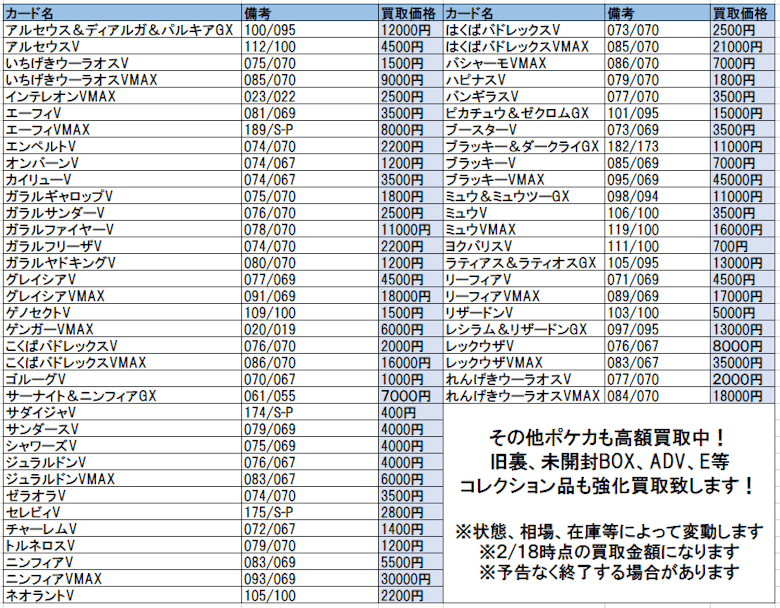 ブックオフのポケカ買取価格表一覧 評判まとめ Magi トレカ専用フリマアプリ ブックオフのポケカ買取価格表一覧 評判まとめ Magi トレカ専用フリマアプリ