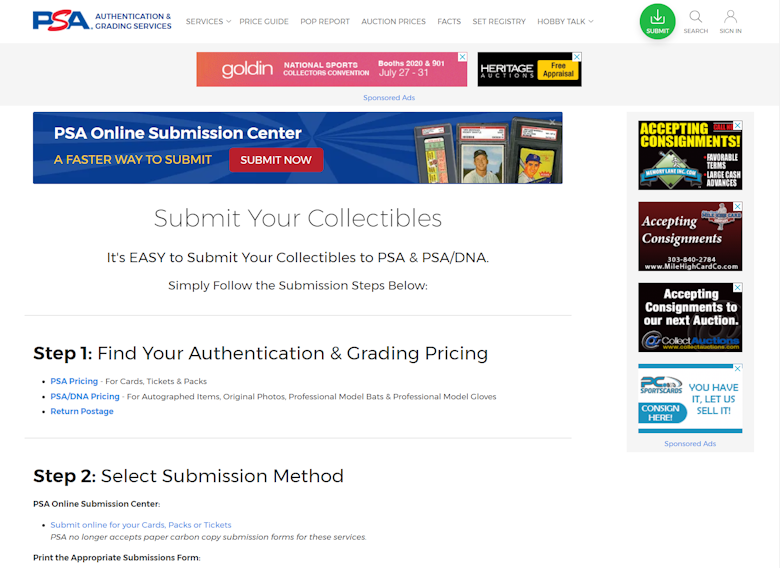 PSA & PSA/DNA Submission Center